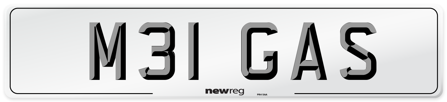 M31 GAS Front Number Plate