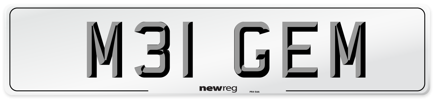 M31 GEM Front Number Plate