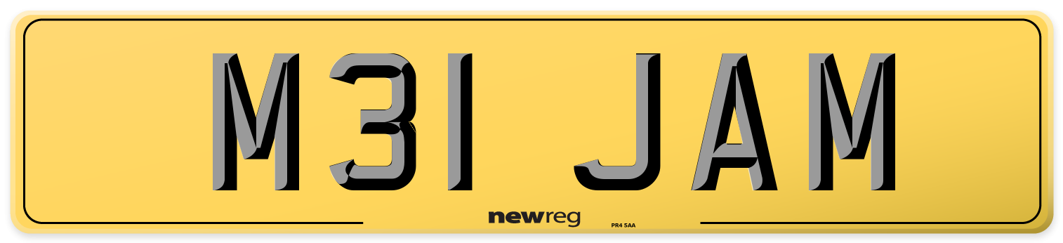 M31 JAM Rear Number Plate