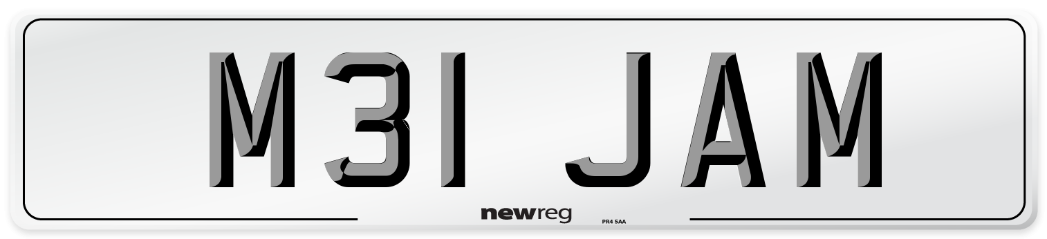 M31 JAM Front Number Plate