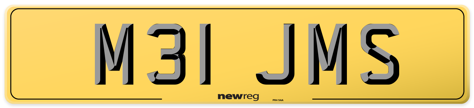 M31 JMS Rear Number Plate