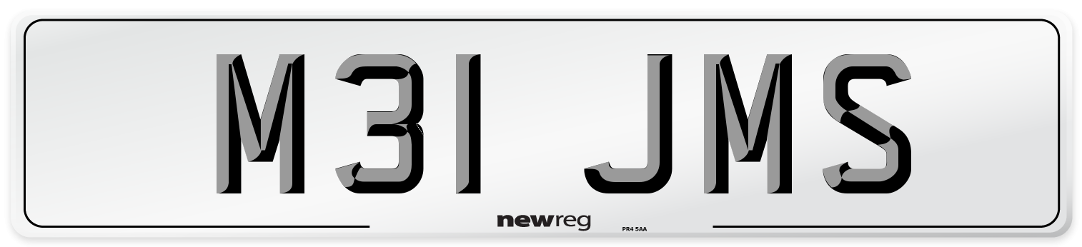 M31 JMS Front Number Plate