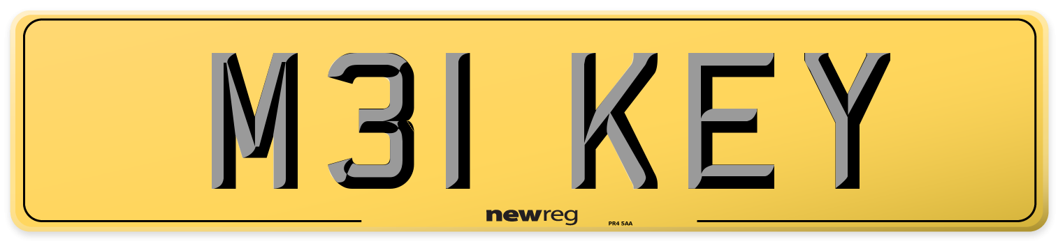 M31 KEY Rear Number Plate
