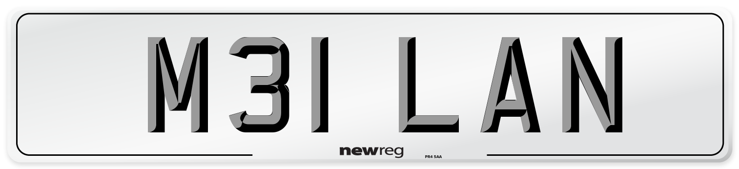 M31 LAN Front Number Plate