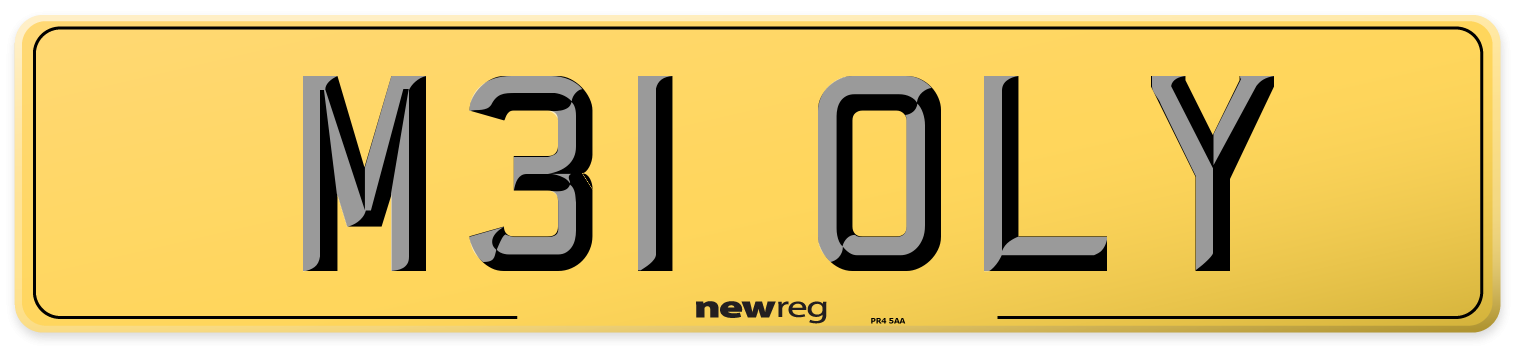M31 OLY Rear Number Plate