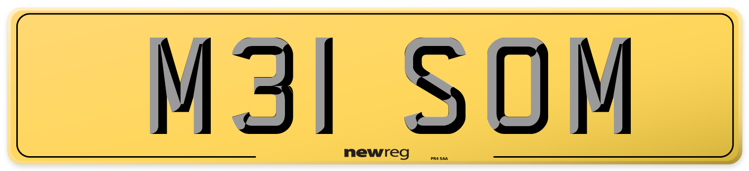 M31 SOM Rear Number Plate