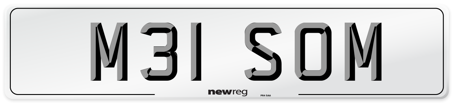 M31 SOM Front Number Plate