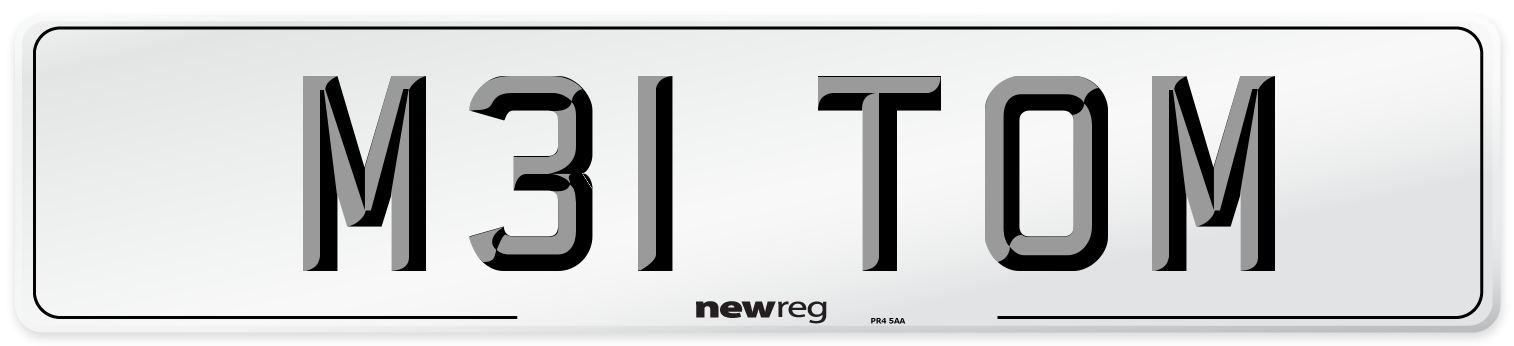 M31 TOM Front Number Plate