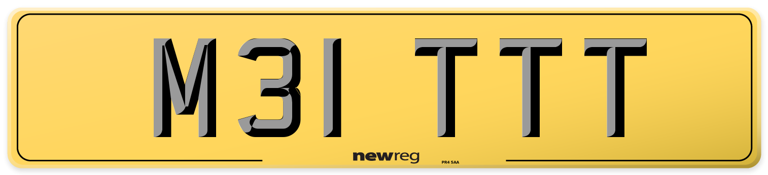 M31 TTT Rear Number Plate
