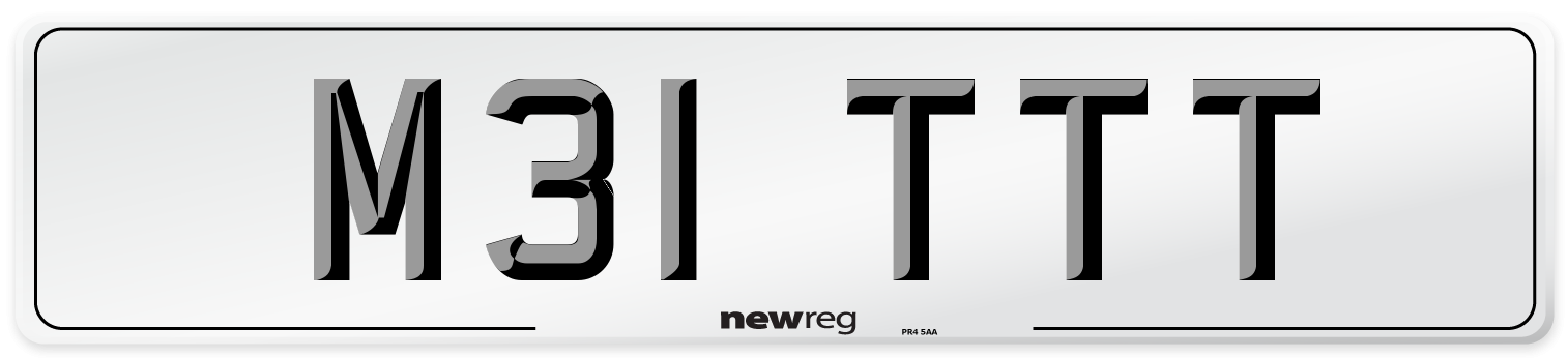 M31 TTT Front Number Plate