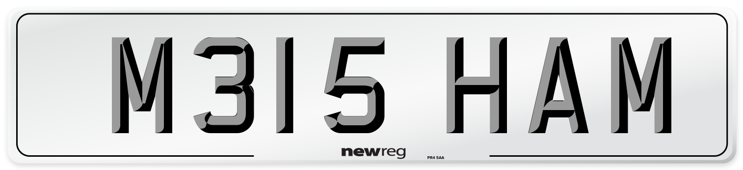 M315 HAM Front Number Plate
