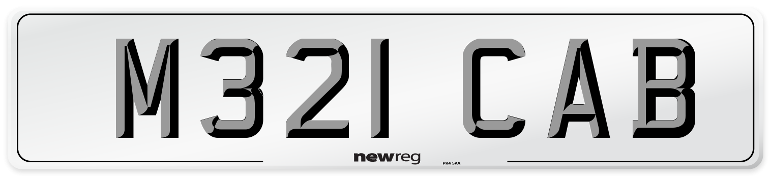 M321 CAB Front Number Plate