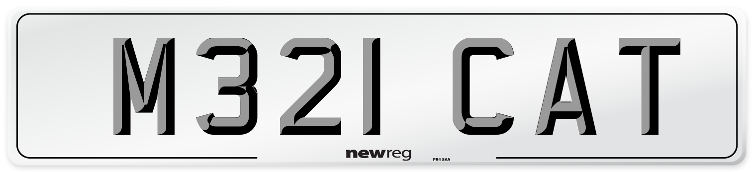 M321 CAT Front Number Plate