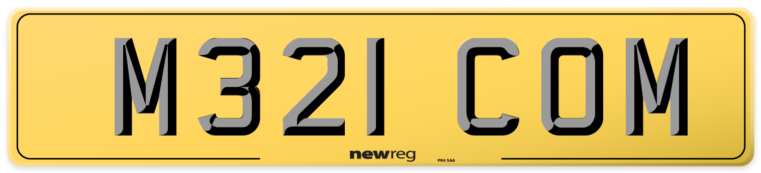 M321 COM Rear Number Plate