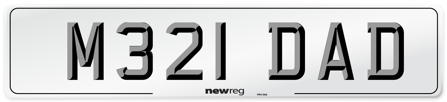 M321 DAD Front Number Plate