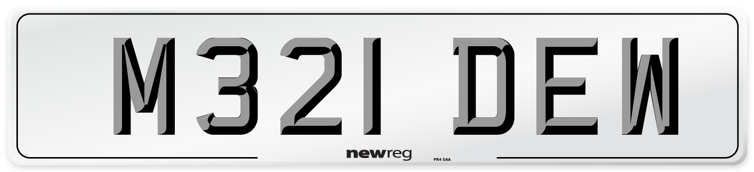 M321 DEW Front Number Plate