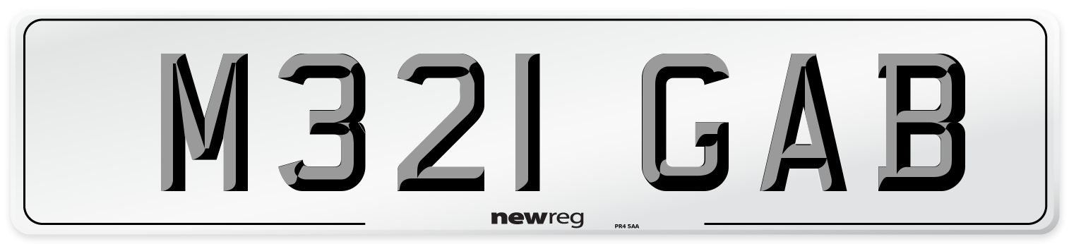 M321 GAB Front Number Plate