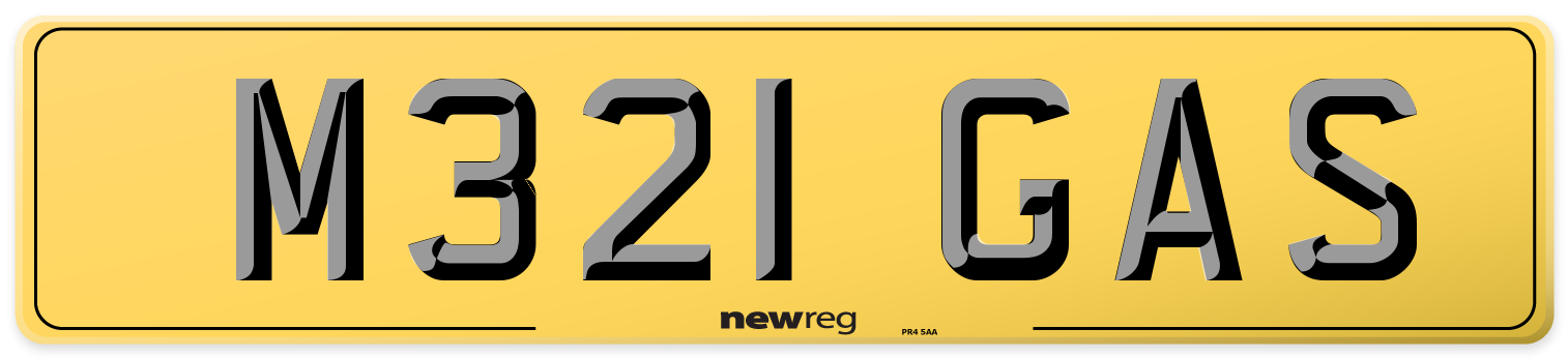 M321 GAS Rear Number Plate