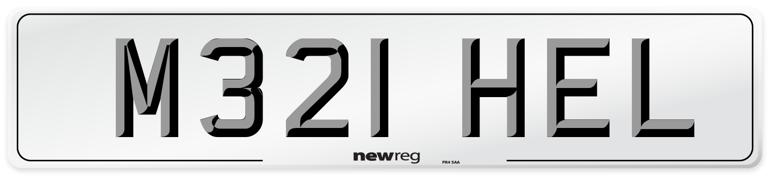 M321 HEL Front Number Plate