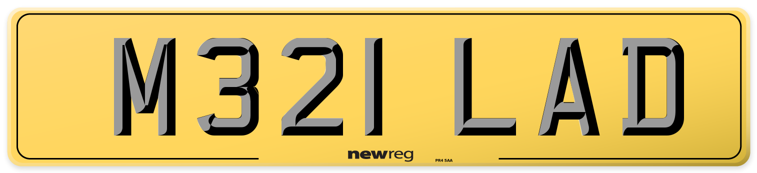 M321 LAD Rear Number Plate