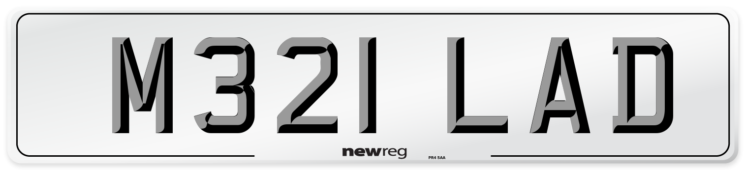 M321 LAD Front Number Plate