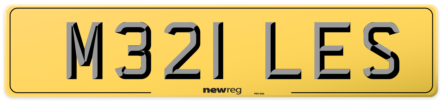 M321 LES Rear Number Plate