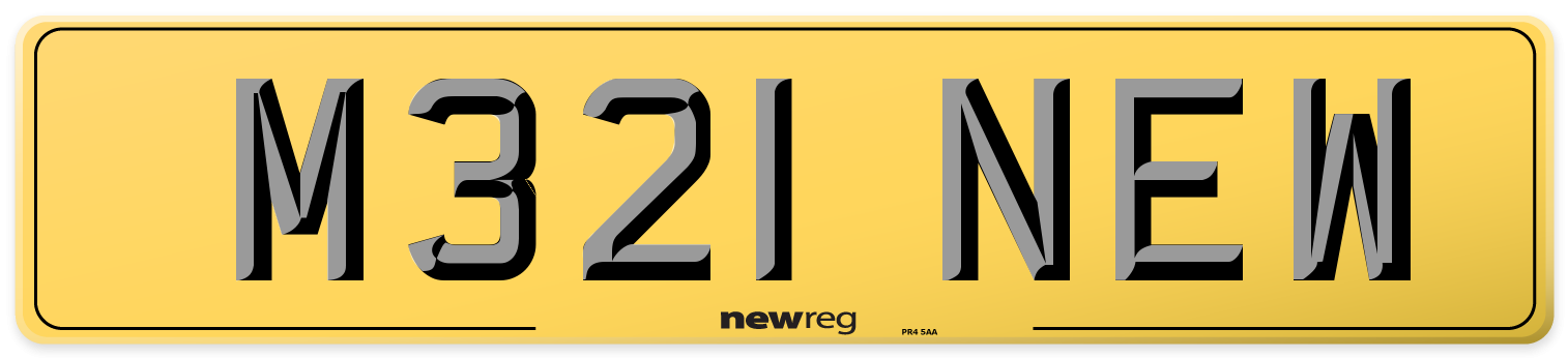 M321 NEW Rear Number Plate