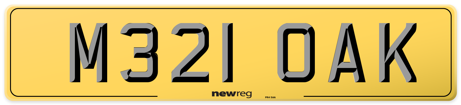 M321 OAK Rear Number Plate