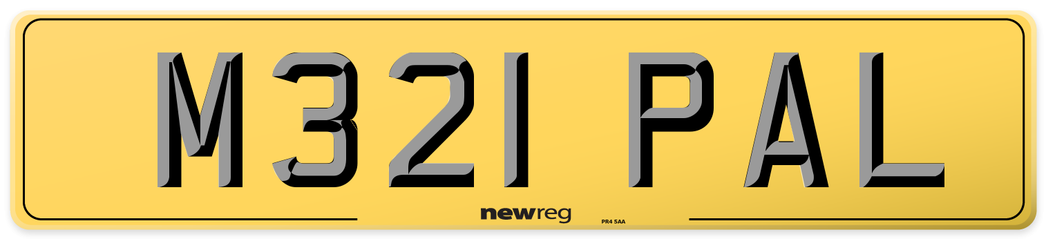 M321 PAL Rear Number Plate