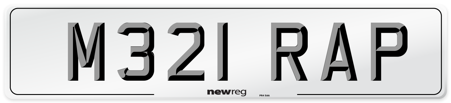 M321 RAP Front Number Plate