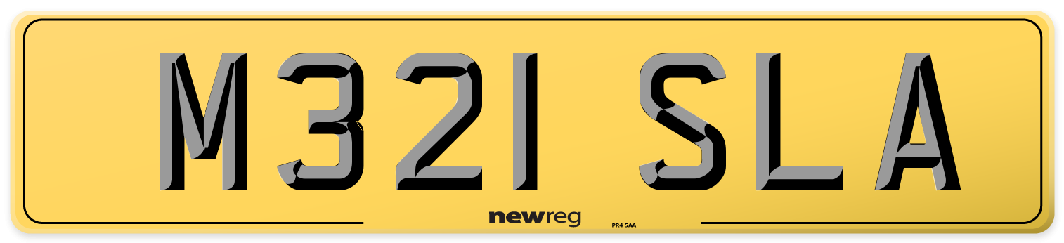 M321 SLA Rear Number Plate
