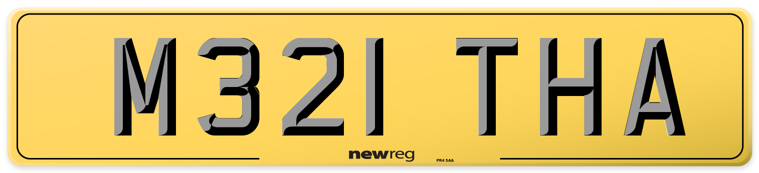 M321 THA Rear Number Plate