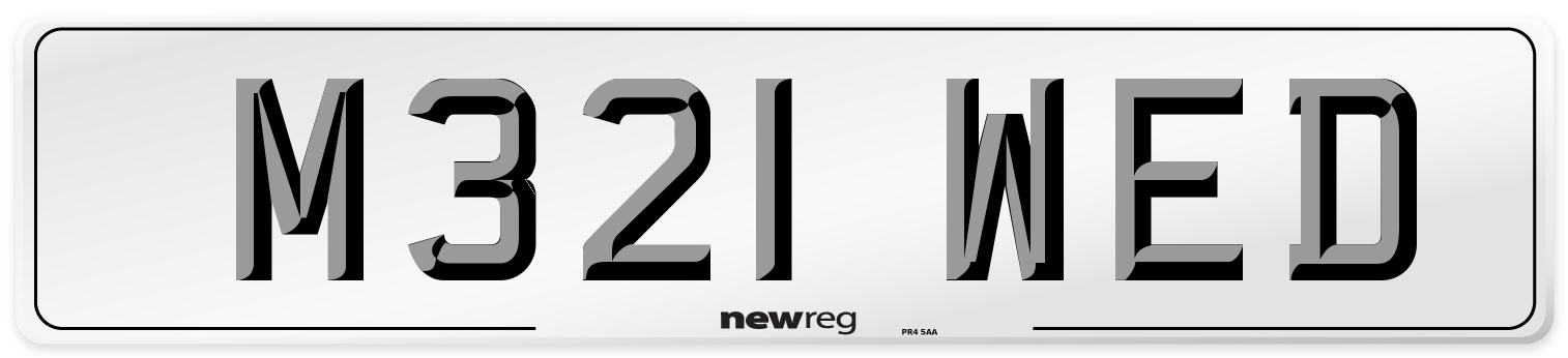 M321 WED Front Number Plate