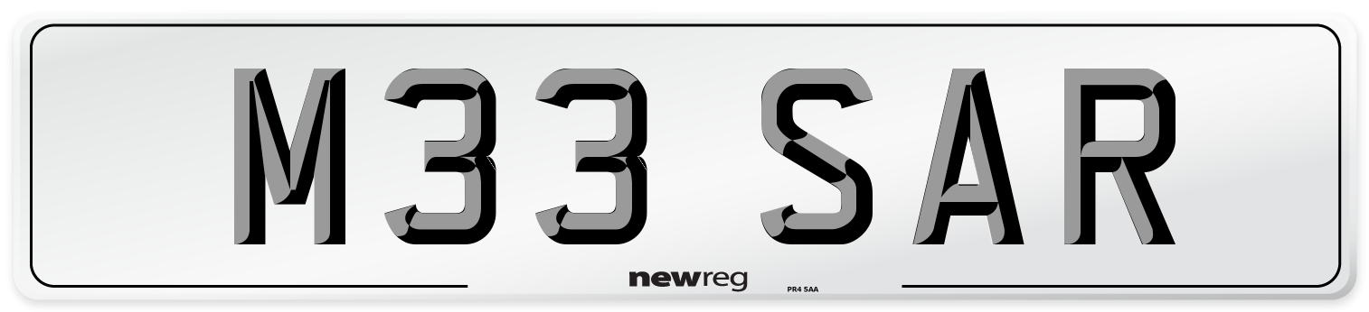 M33 SAR Front Number Plate