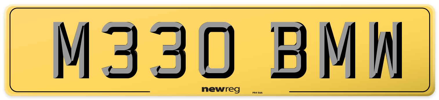 M330 BMW Rear Number Plate