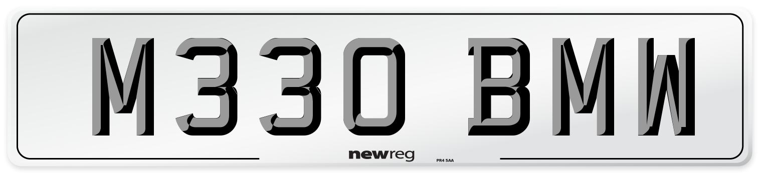 M330 BMW Front Number Plate