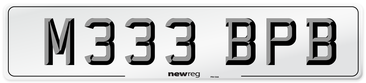 M333 BPB Front Number Plate