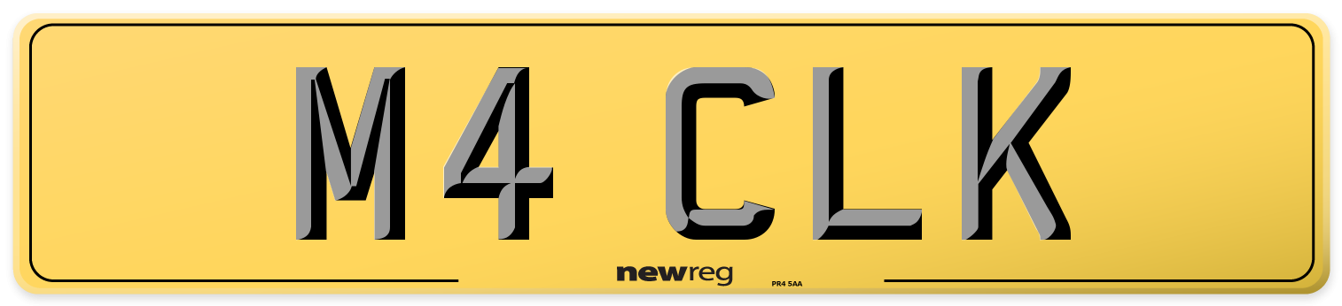 M4 CLK Rear Number Plate