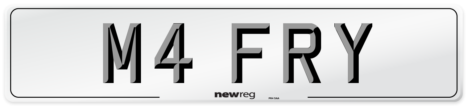 M4 FRY Front Number Plate