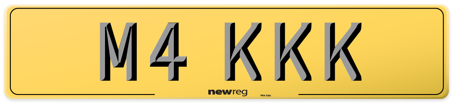 M4 KKK Rear Number Plate