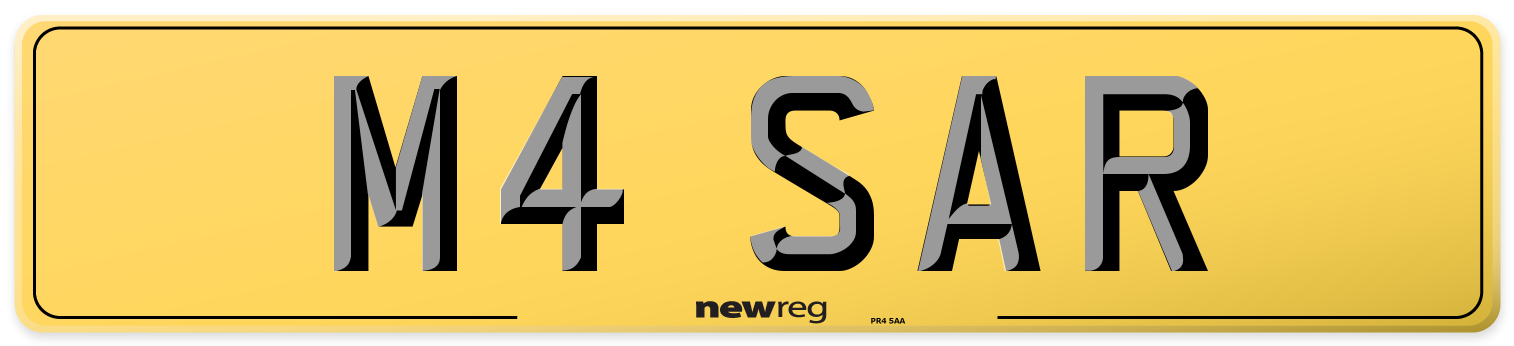 M4 SAR Rear Number Plate