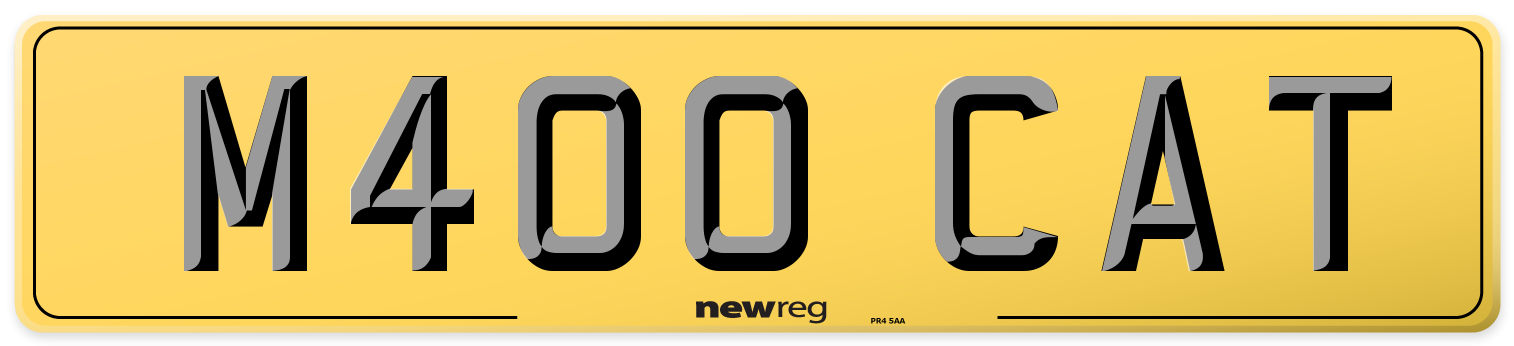 M400 CAT Rear Number Plate