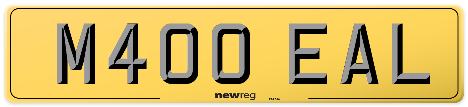 M400 EAL Rear Number Plate