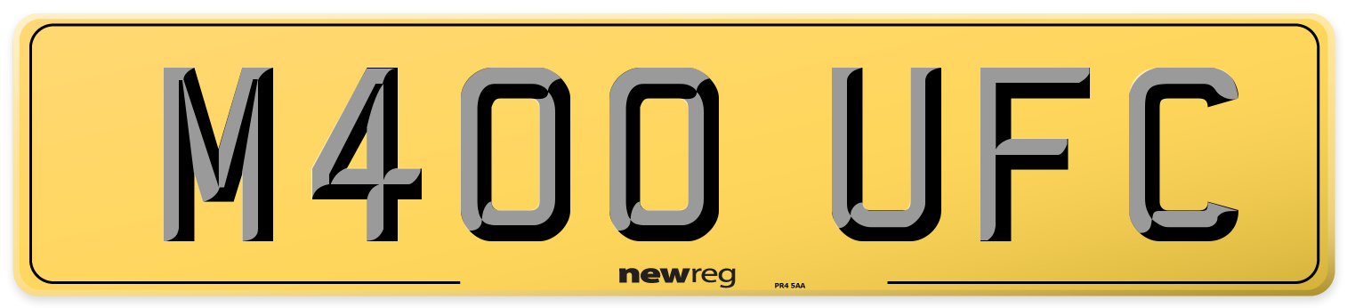 M400 UFC Rear Number Plate
