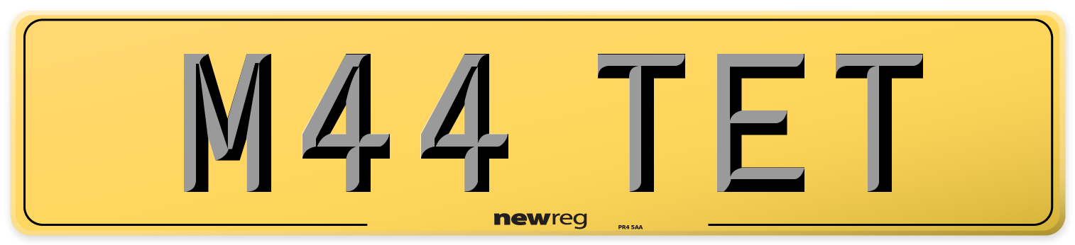 M44 TET Rear Number Plate