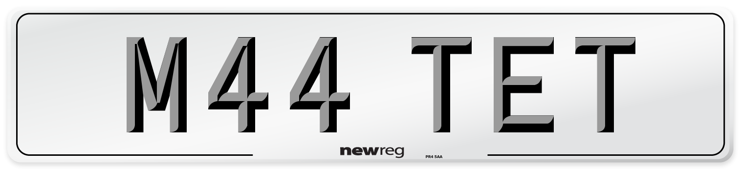 M44 TET Front Number Plate