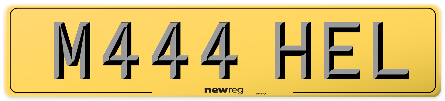 M444 HEL Rear Number Plate