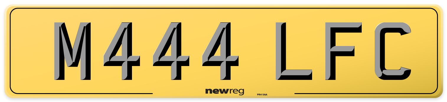 M444 LFC Rear Number Plate