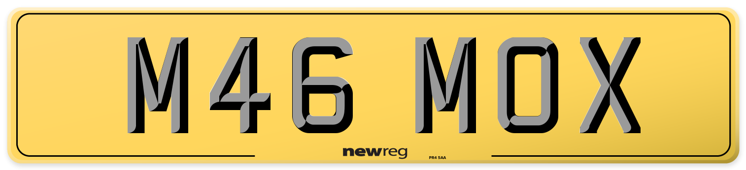 M46 MOX Rear Number Plate