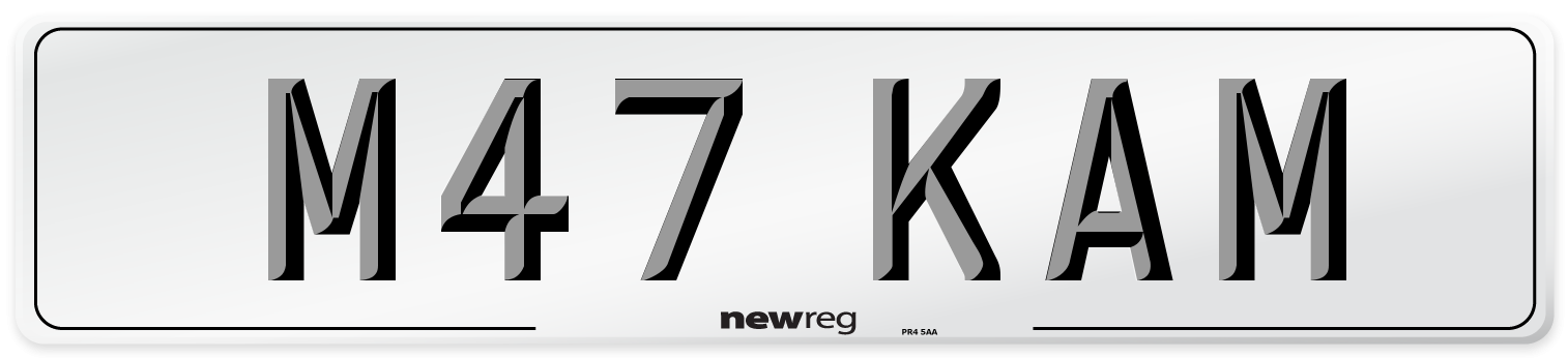 M47 KAM Front Number Plate